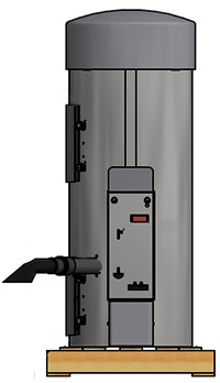 Super Vac - 2 Motor - Digital Display - Small Stainless Steel Dome - Vault Ready ADA Height Image Product Image