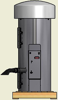 Super Vac with Digital Display - 3 Motor - Large Stainless Steel Dome - Vault Ready-ADA Height Image Product Image