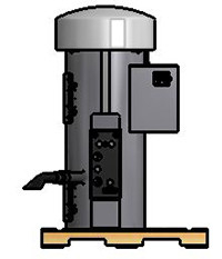 Vacuum & Air Machine - GAST Compressor - Bill Acceptor - Retractable Hose Reel - Vault Ready - ADA Height Image Product Image