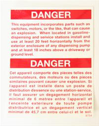 DANGER Explosive - English/French Image Product Image